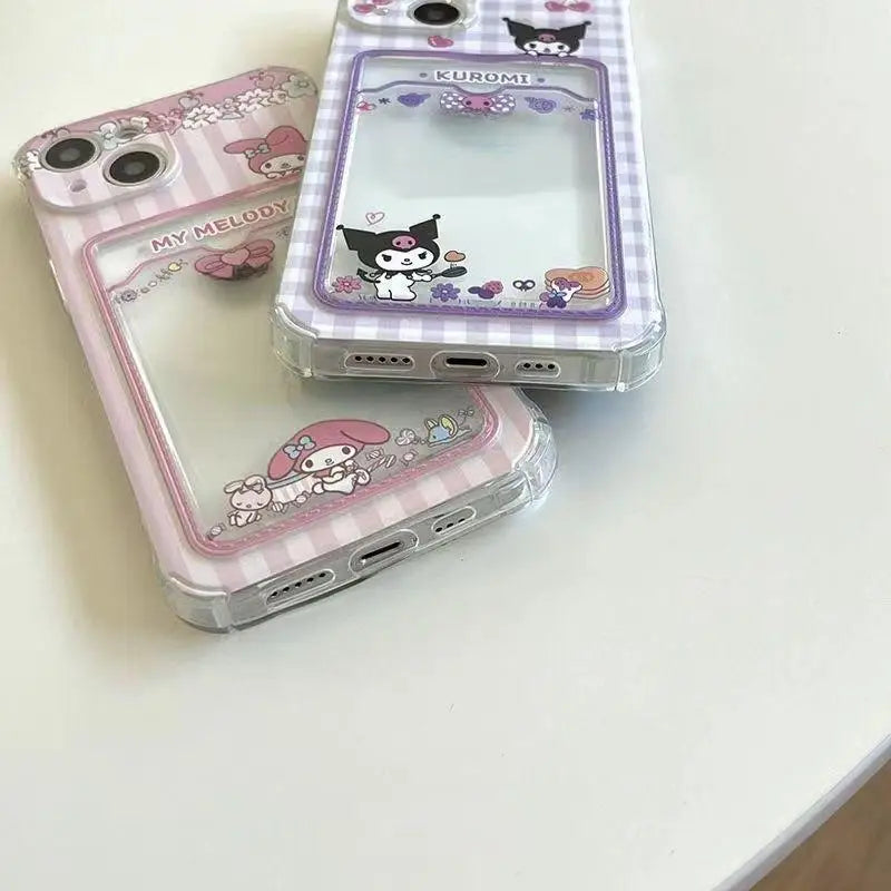 Kuromi Melody Card Holder Silicone Phone Case
