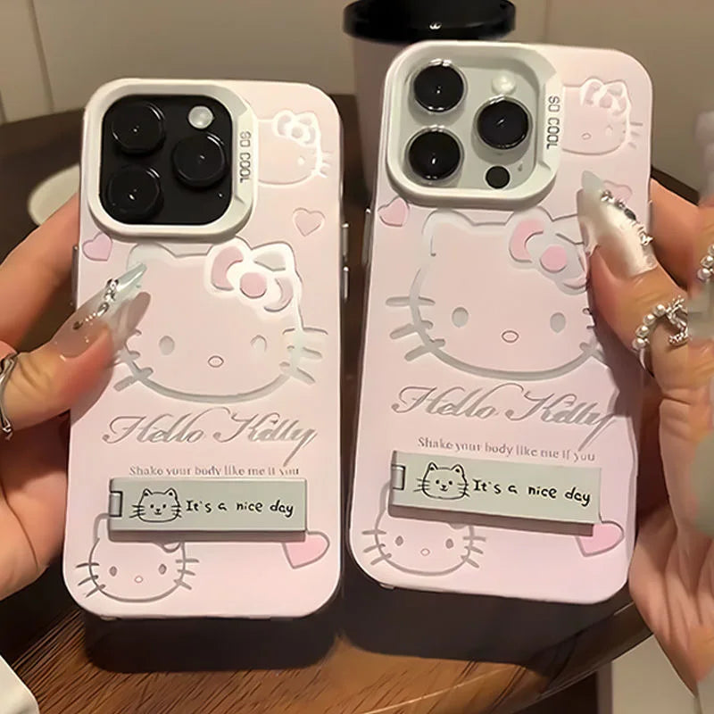 Pink Hello Kitty Phone Case With Bracket