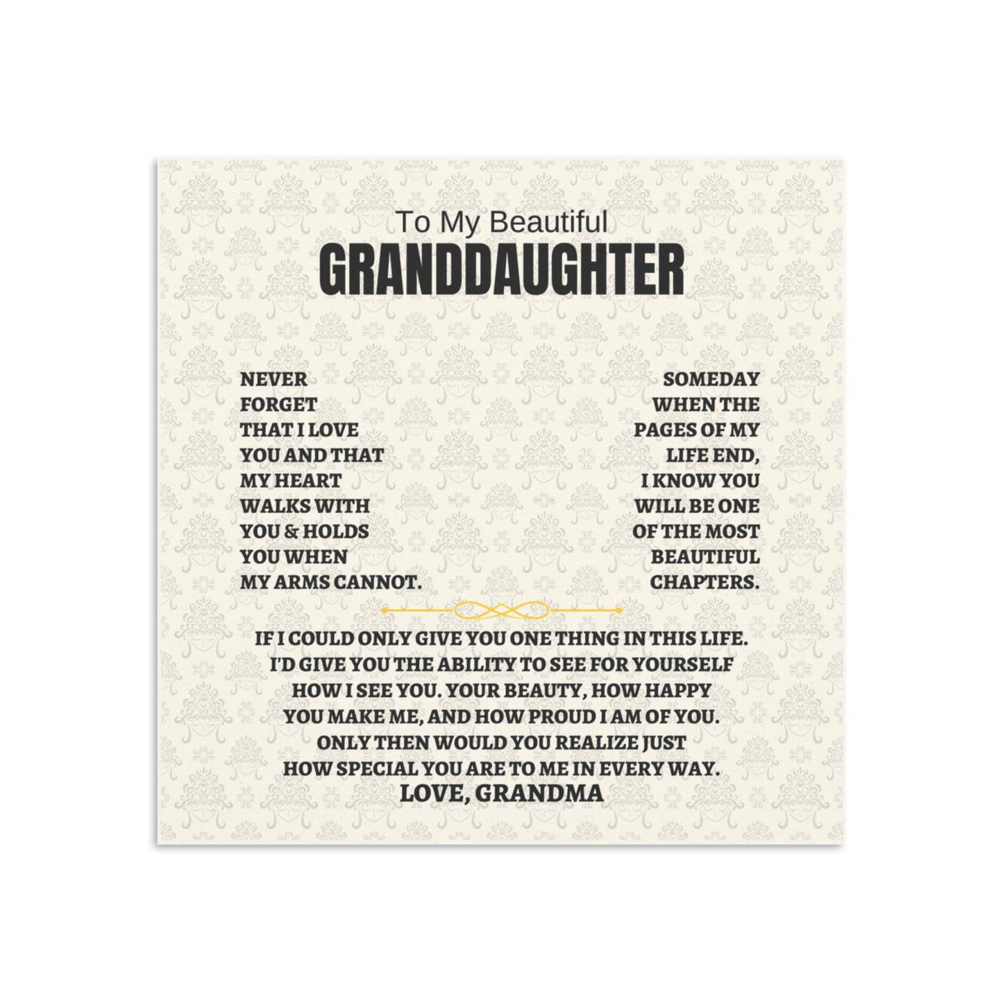 To My Granddaughter - Beautiful Gift Set - SS170V4