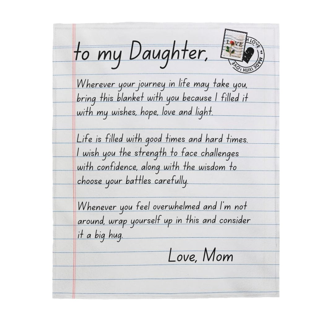 To My Daughter - Love, Mom - Super Comfy Blanket - SS60