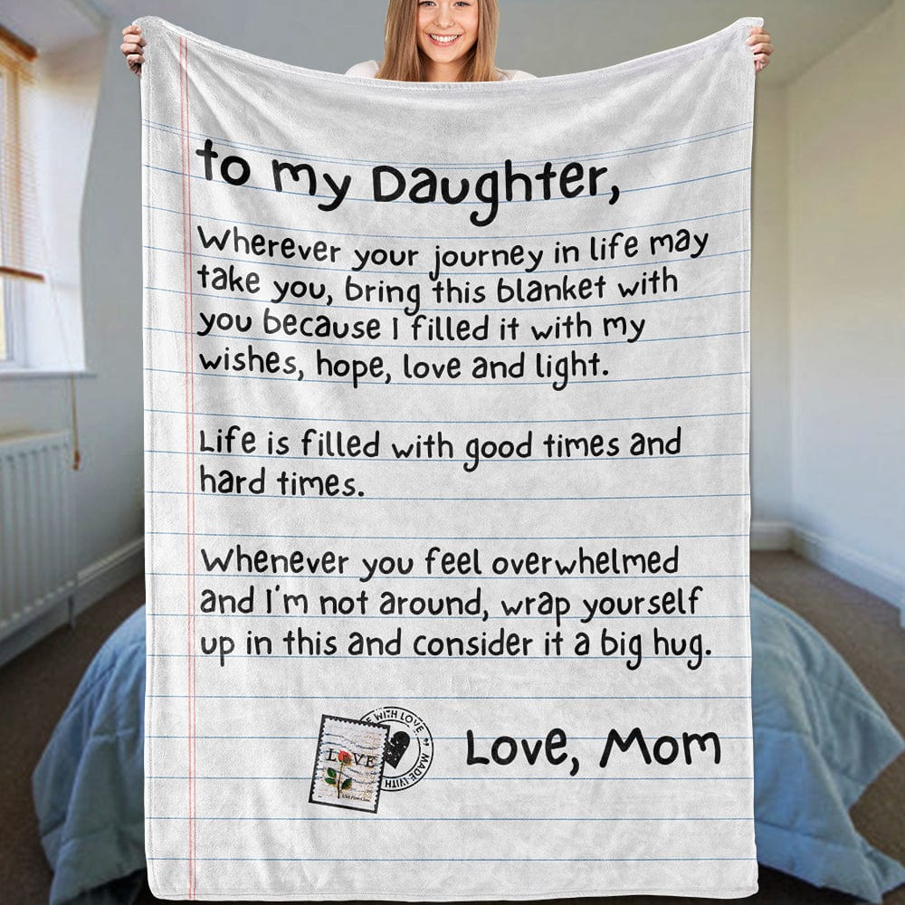 To My Daughter - Love, Mom - Super Comfy Blanket - SS61