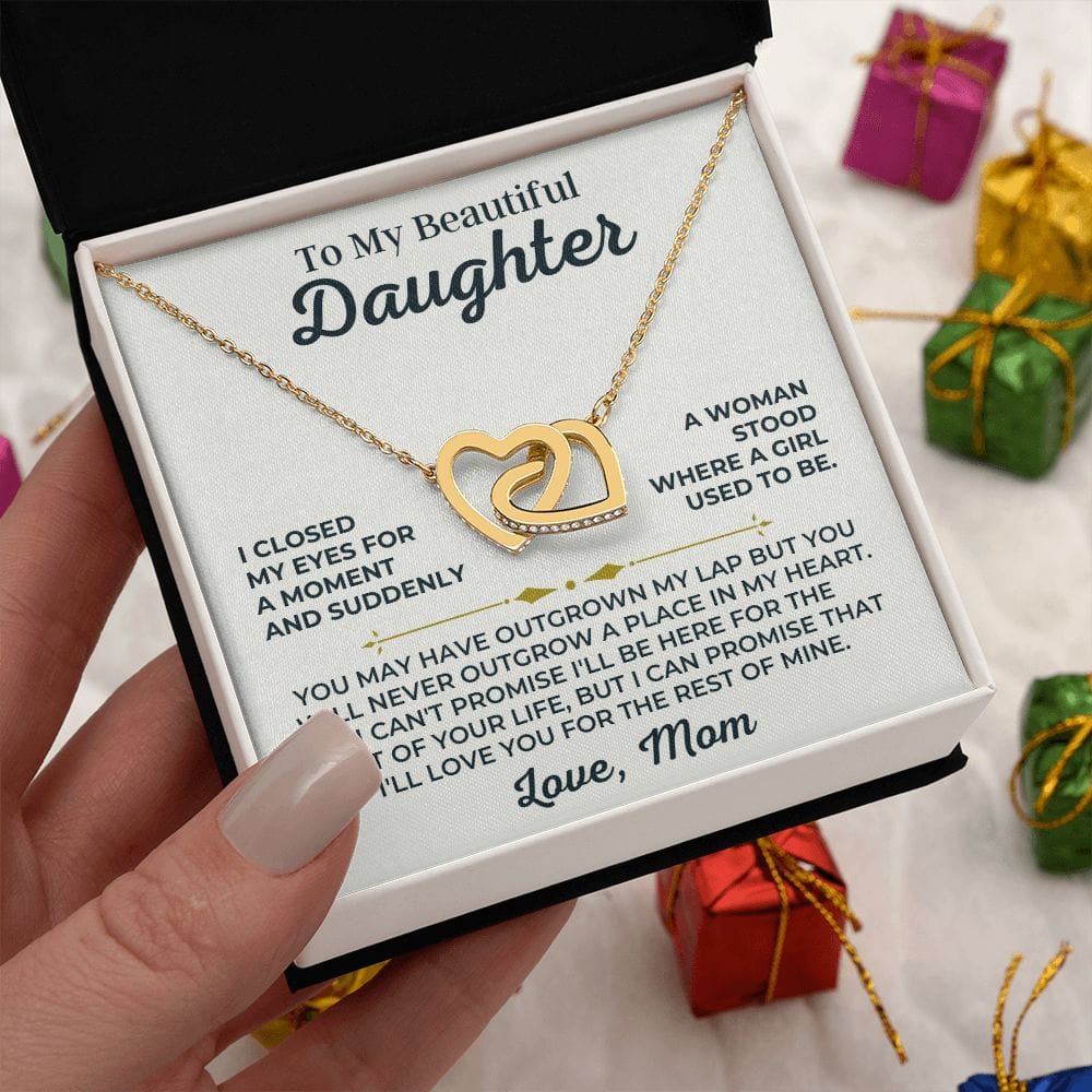 To My Beautiful Daughter - Love Mom - Forever Linked Hearts Gift Set - SS427