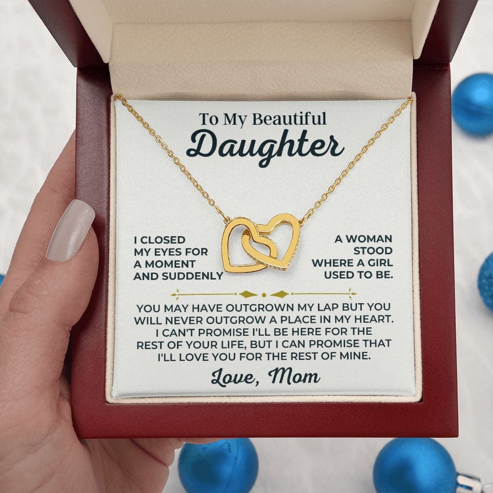 To My Beautiful Daughter - Love Mom - Forever Linked Hearts Gift Set - SS427
