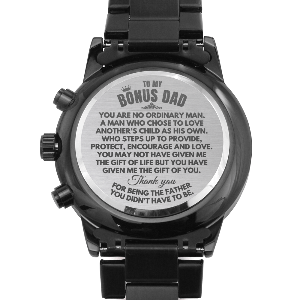 To My Bonus Dad - Engraved Premium Watch - SS227