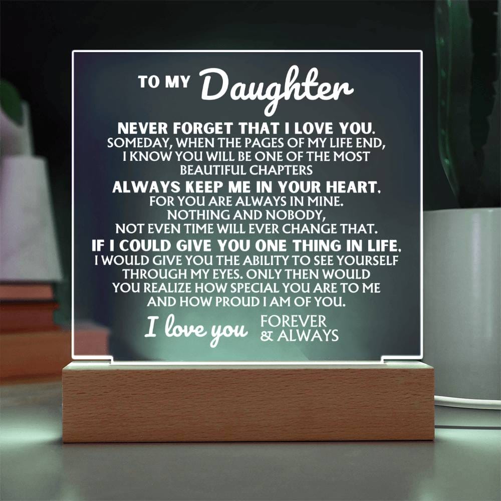 To My Daughter - "I Love You Forever" - Acrylic Lamp ❤️ - AC44D
