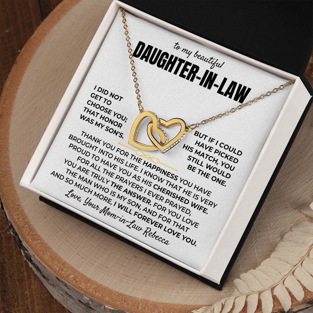 To My Daughter-In-Law - Beautiful Linked Hearts Gift Set - SS400