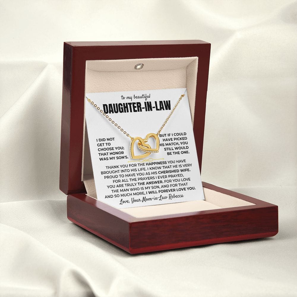 To My Daughter-In-Law - Beautiful Linked Hearts Gift Set - SS400