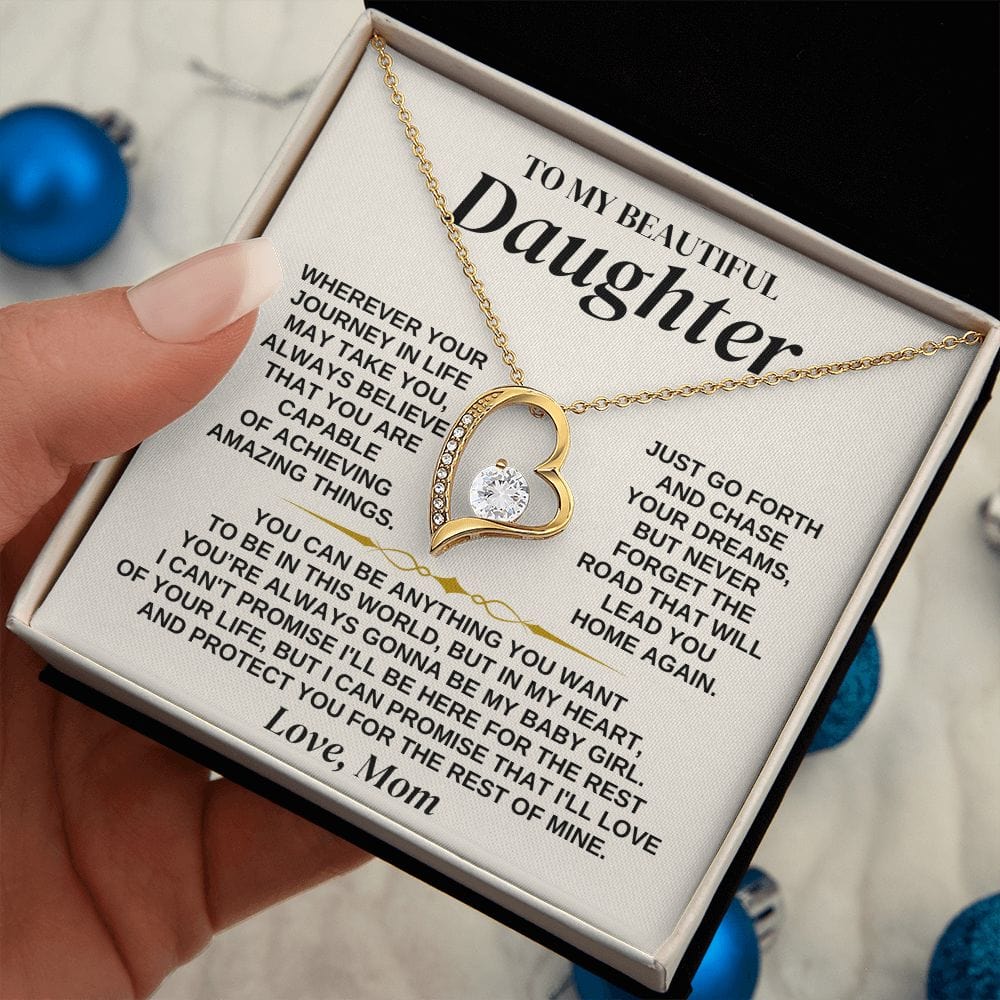 To My Daughter - Love Mom - Necklace Gift Set - SS324