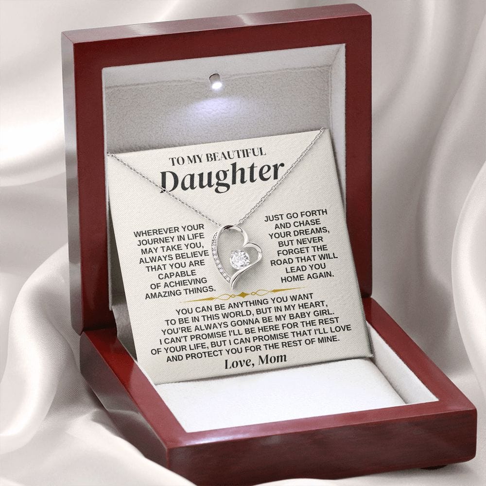 To My Daughter - Love Mom - Necklace Gift Set - SS324