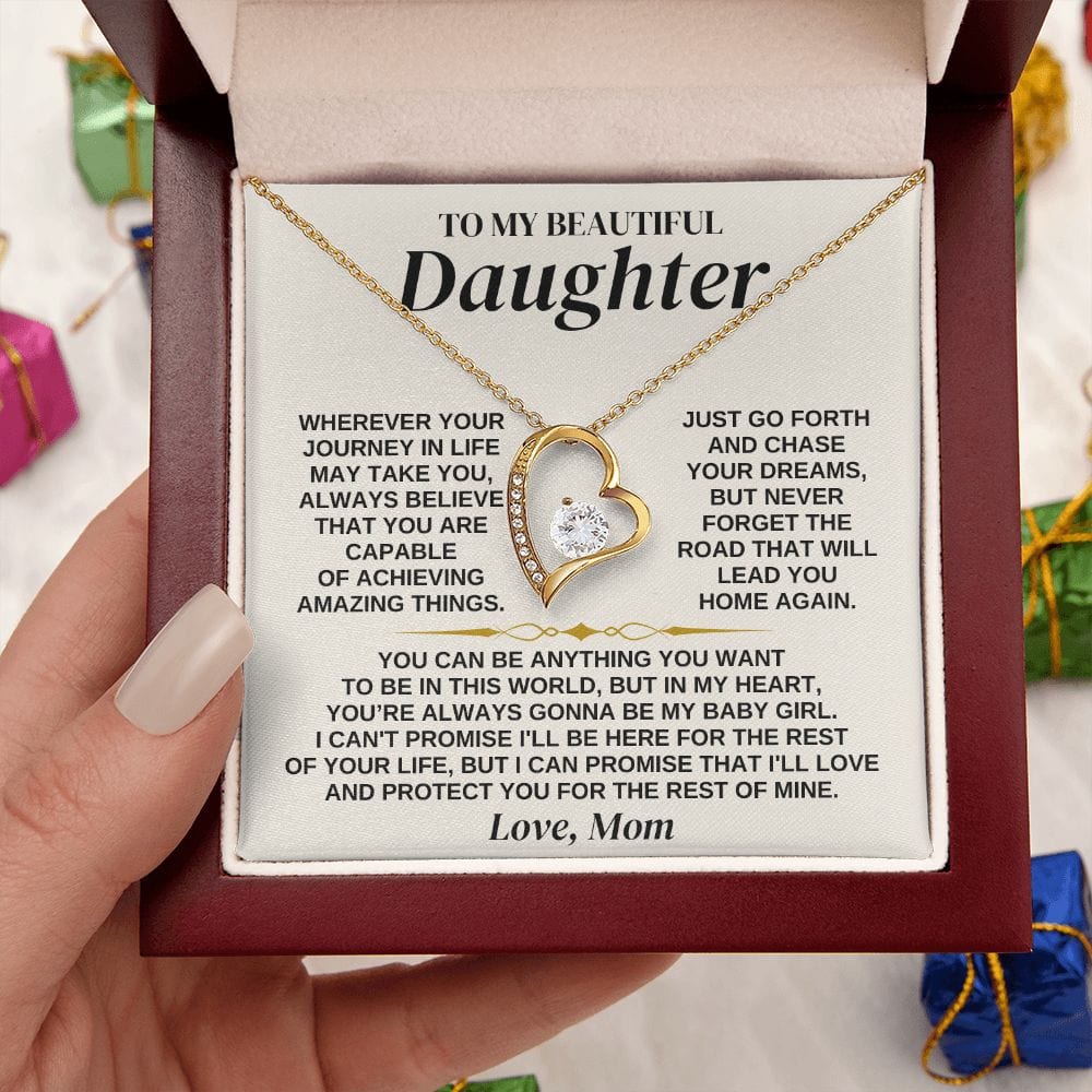 To My Daughter - Love Mom - Necklace Gift Set - SS324
