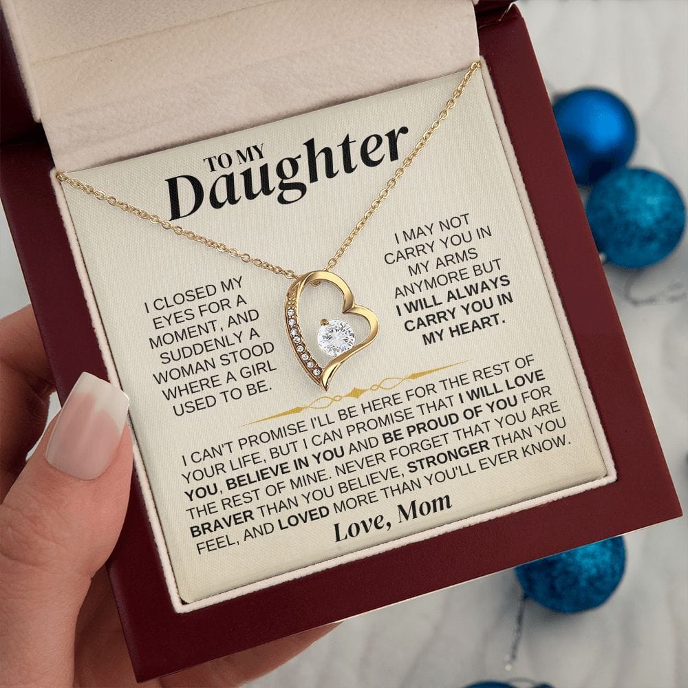 To My Daughter - Love Mom - Necklace Gift Set - SS329DM
