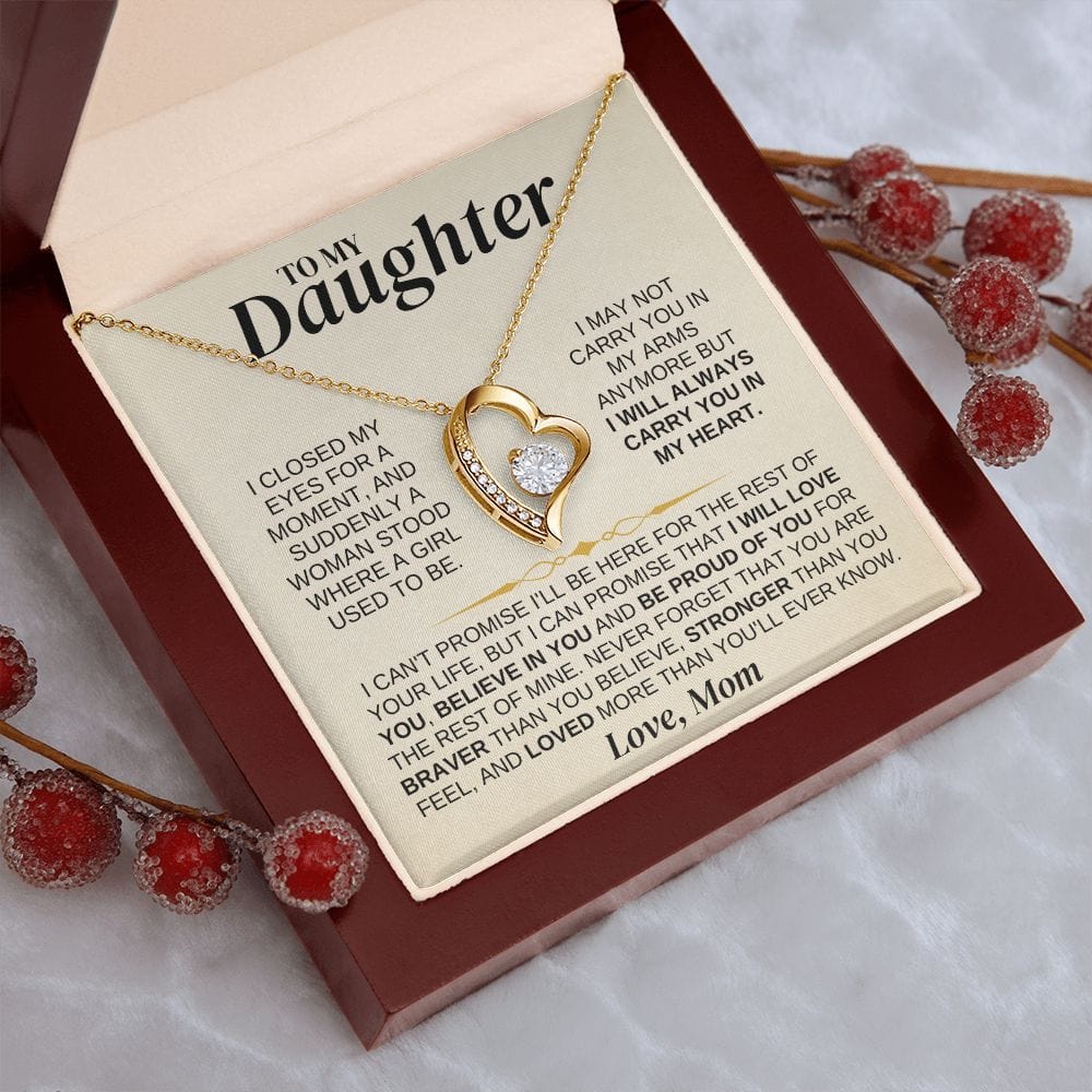 To My Daughter - Love Mom - Necklace Gift Set - SS329DM