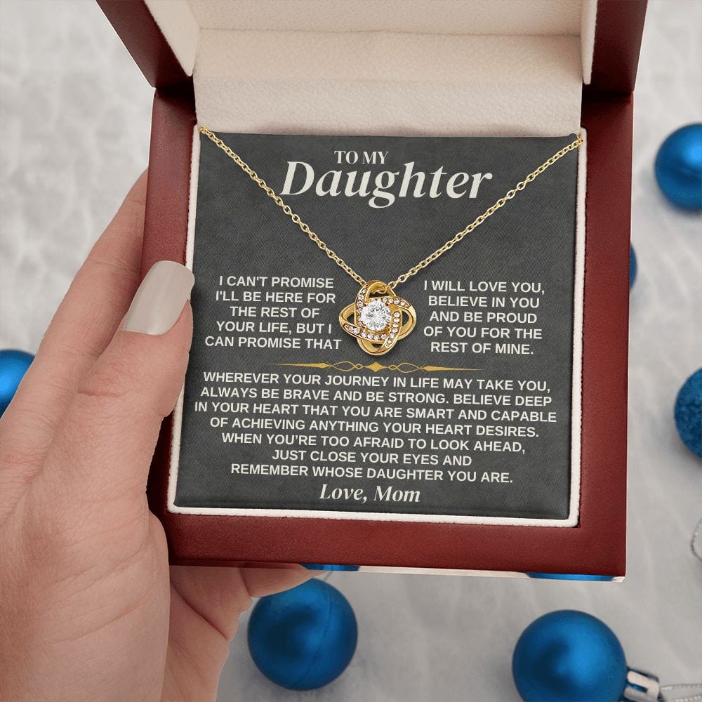 To My Daughter - Mom - Love Knot Necklace Gift Set - SS334