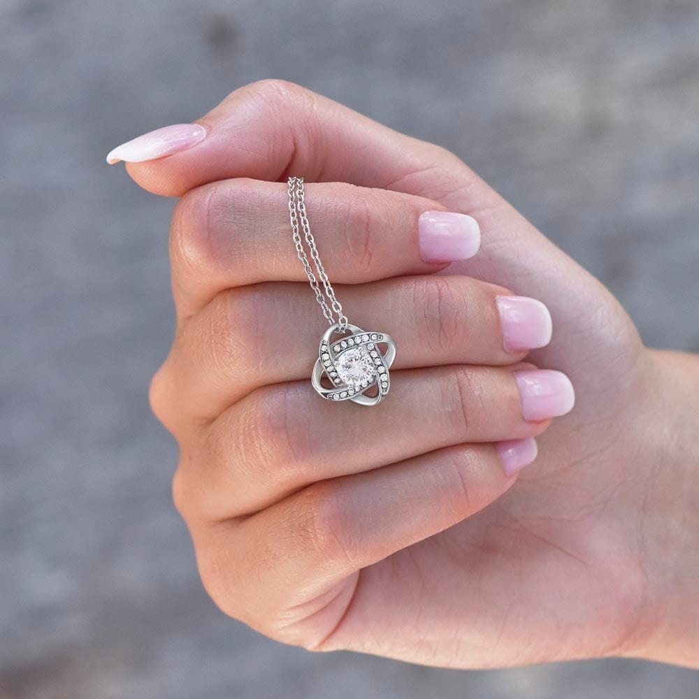 To My Daughter - Mom - Love Knot Necklace Gift Set - SS337