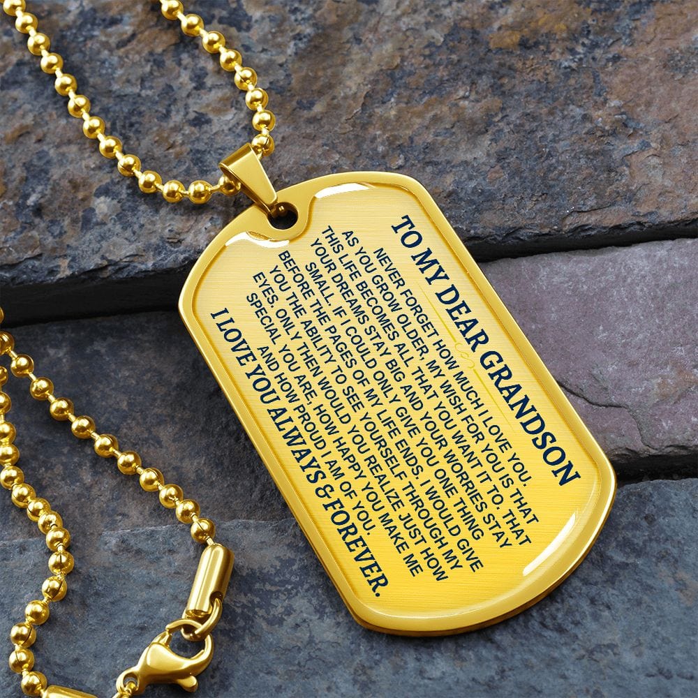 To My Dear Grandson - Love Tag - SS287GS