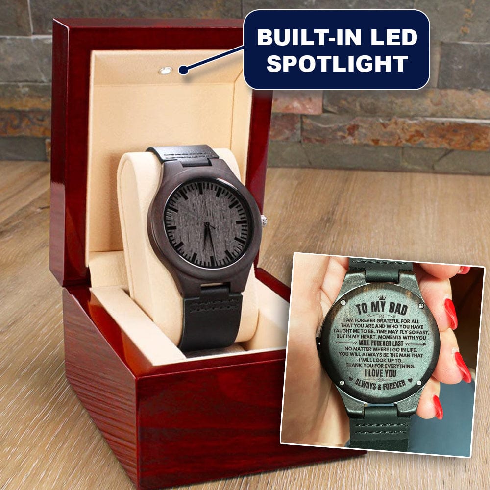 To My Dad - Premium Engraved Wood Watch - SS483