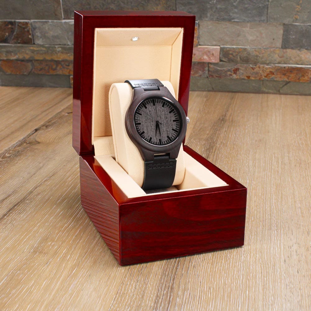 To My Dad - Premium Engraved Wood Watch - SS484V2