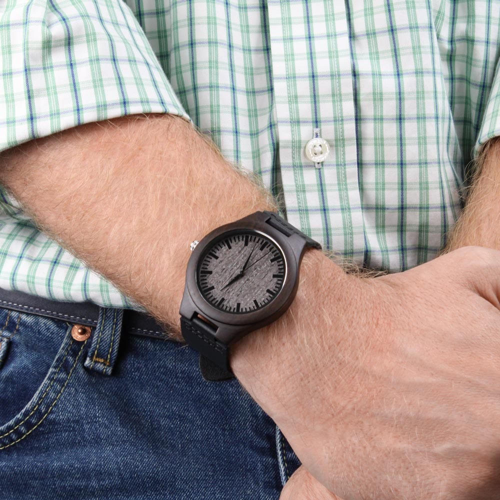 To My Dearest Grandson - Engraved Wood Watch - SS482G