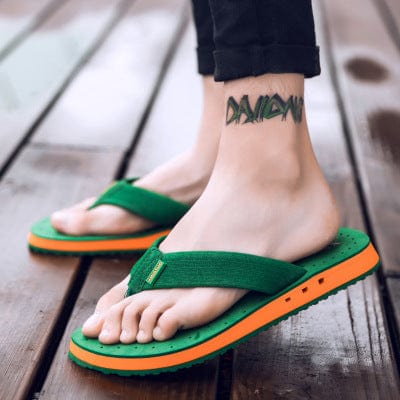 {BIG SIZES} The Breezy Strider™ - Flip Flop & Chill's Air-Infused, Ultra-Breathable Beach Marvel