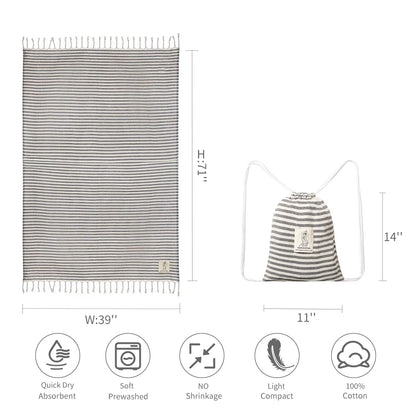 🏖️ The ChillWrap™ Turkish Travel Towel
