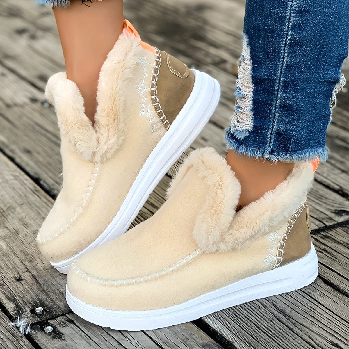 CozyStep™ Fleece-Lined Winter Ankle Booties – Your Warm & Stylish Snow Boots for Cold Weather Comfort!