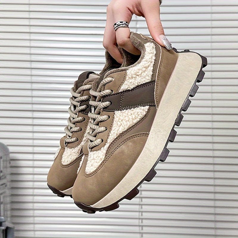 CozyStride™ Women’s Plush Sneakers – The Ultimate Non-Slip, Fuzzy Comfort for Winter Walks!