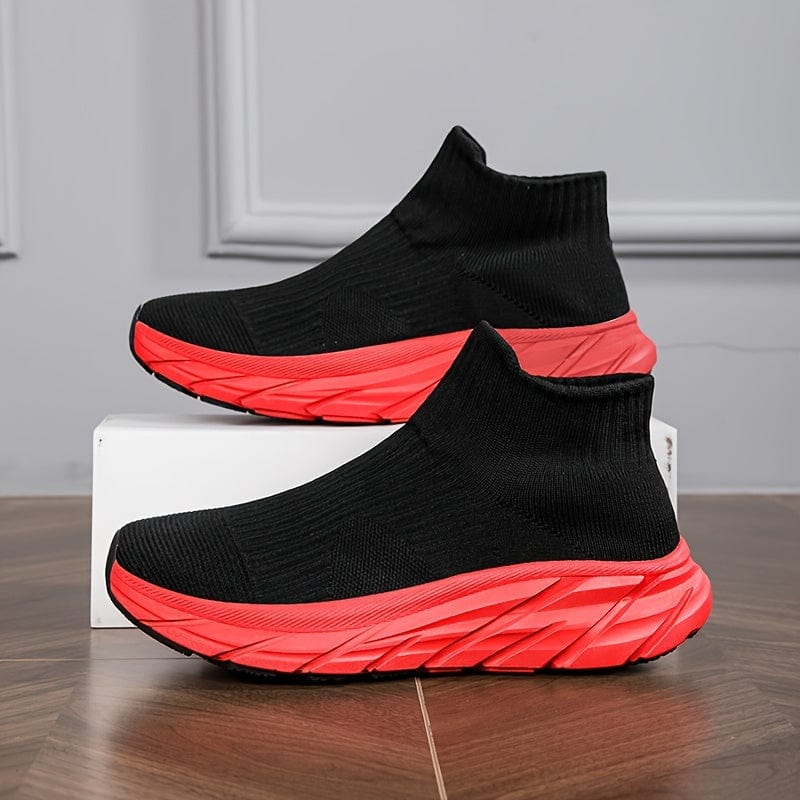 ChunkyStride™ Men's Slip-On Shoes – Breathable Knit Warmth with Plush Comfort!