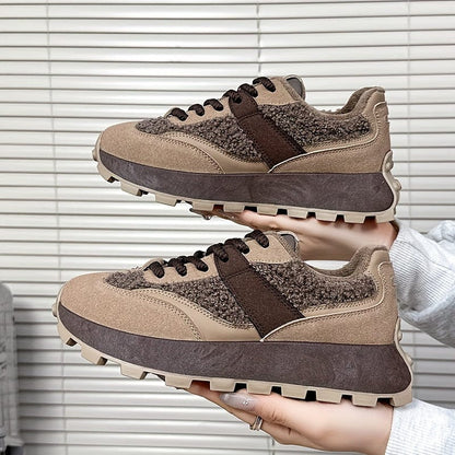 CozyStride™ Women’s Plush Sneakers – The Ultimate Non-Slip, Fuzzy Comfort for Winter Walks!