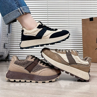 CozyStride™ Women’s Plush Sneakers – The Ultimate Non-Slip, Fuzzy Comfort for Winter Walks!