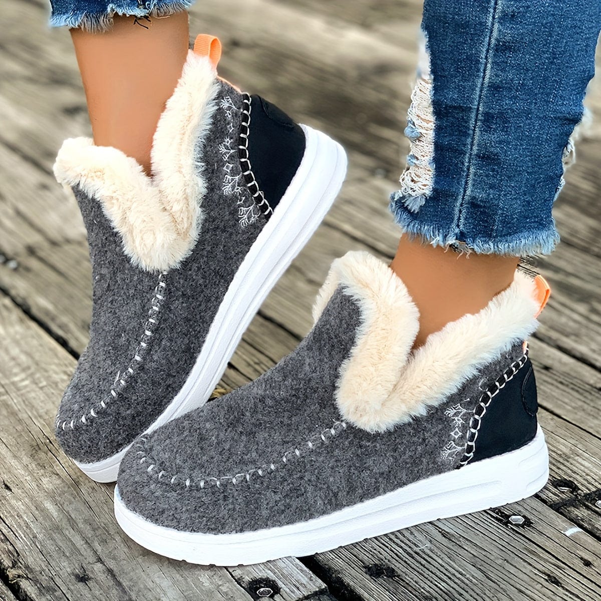 CozyStep™ Fleece-Lined Winter Ankle Booties – Your Warm & Stylish Snow Boots for Cold Weather Comfort!