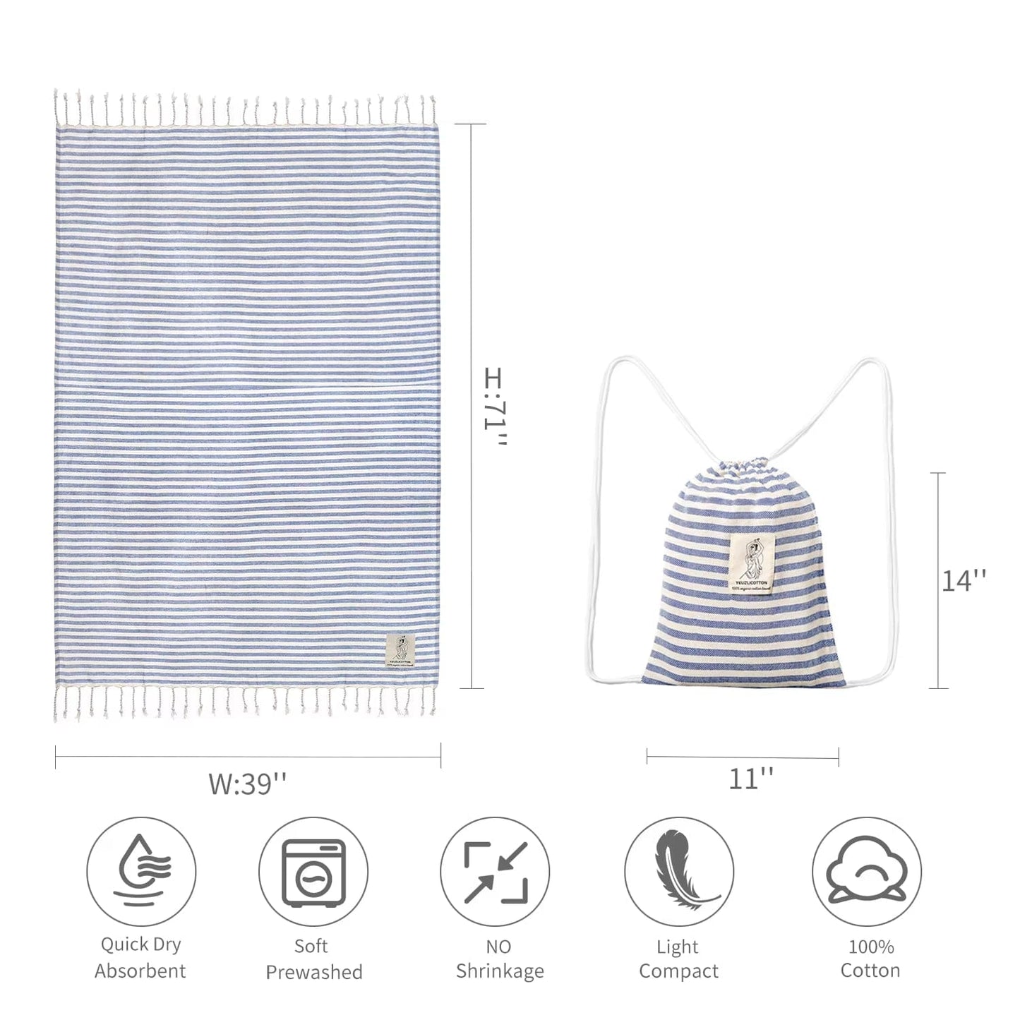 🏖️ The ChillWrap™ Turkish Travel Towel