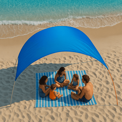 CoastFlow™ Sail Shade — 4 × 2 m UPF 50+ Ultra-Light Beach Canopy