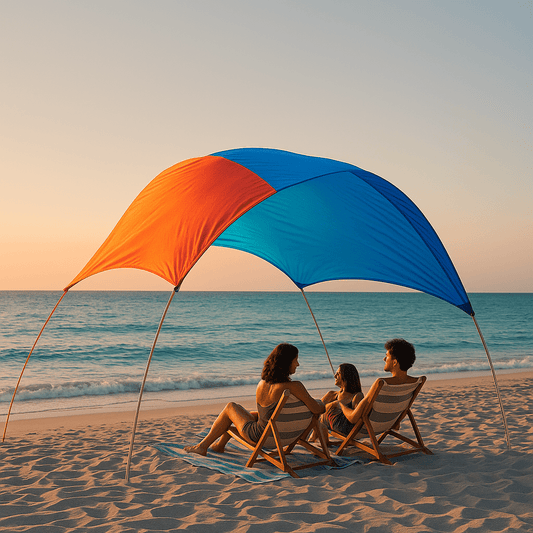 CoastFlow™ Sail Shade — 4 × 2 m UPF 50+ Ultra-Light Beach Canopy