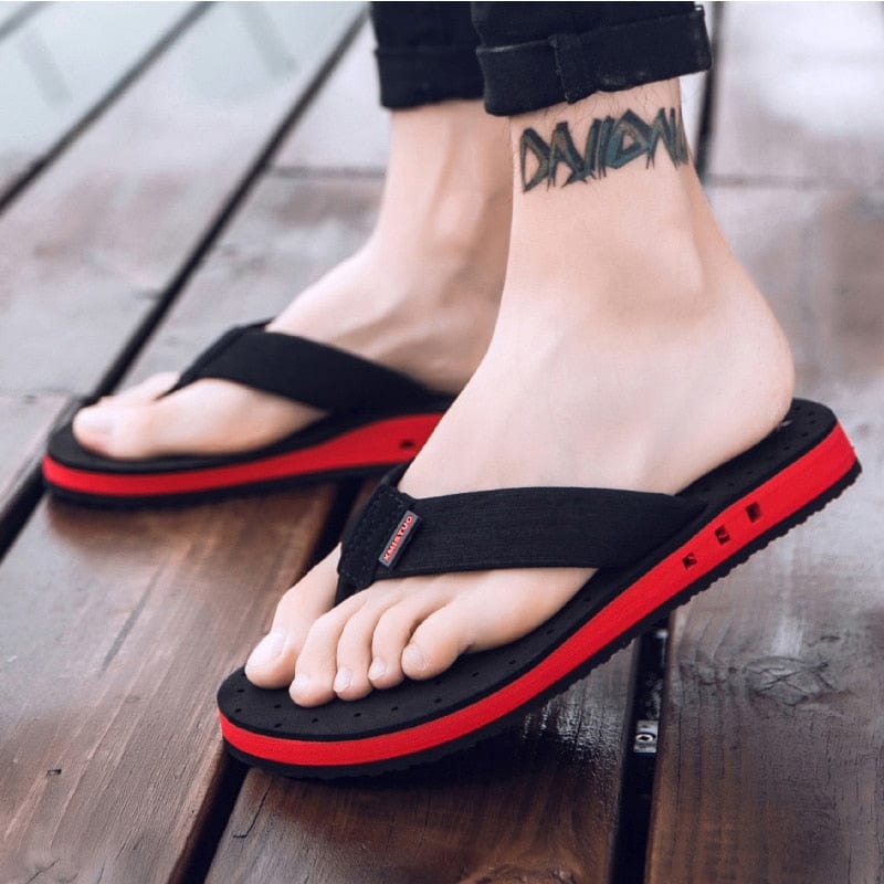 {BIG SIZES} The Breezy Strider™ - Flip Flop & Chill's Air-Infused, Ultra-Breathable Beach Marvel