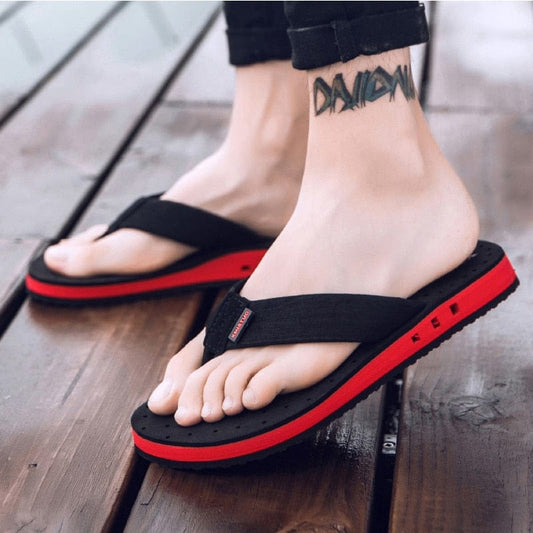 {BIG SIZES} The Breezy Strider™ - Flip Flop & Chill's Air-Infused, Ultra-Breathable Beach Marvel