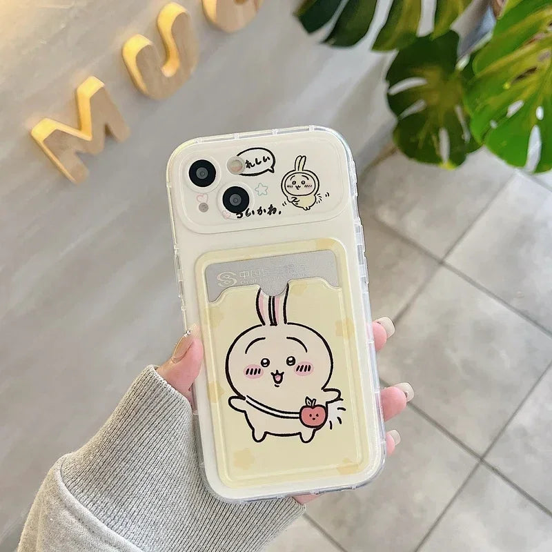 Chiikawa Card Wallet Phone Case