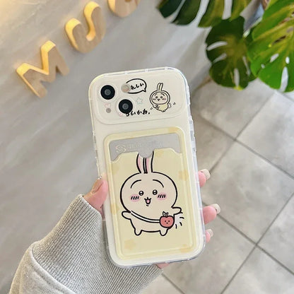 Chiikawa Card Wallet Phone Case