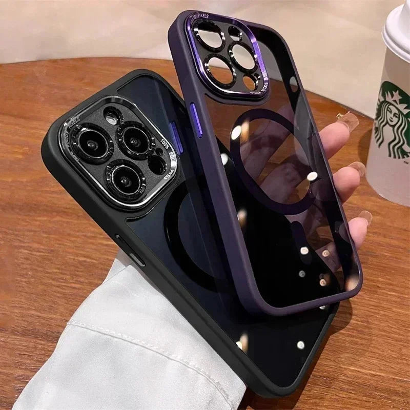 Magnetic Metal Lens Bumper Phone Case