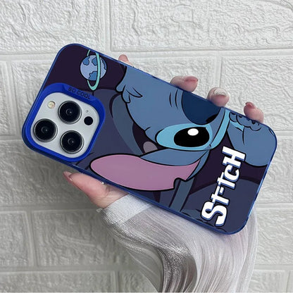 Stitch & Angel Lens Circle Phone Case