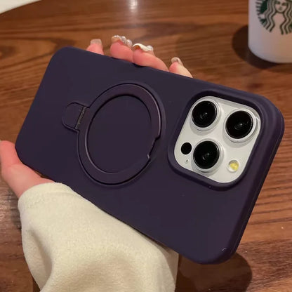 Liquid Silicone Magnetic Ring Holder Phone Case