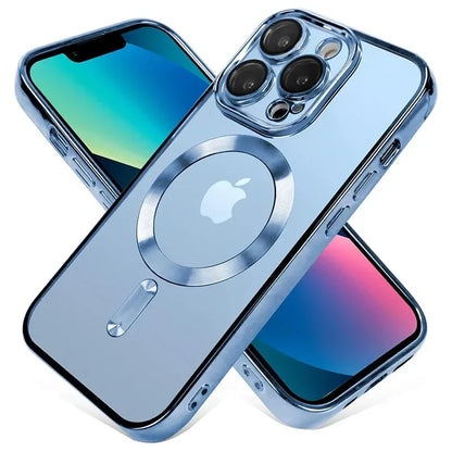 Clear Plating Magnetic Lens Protection Case iPhone