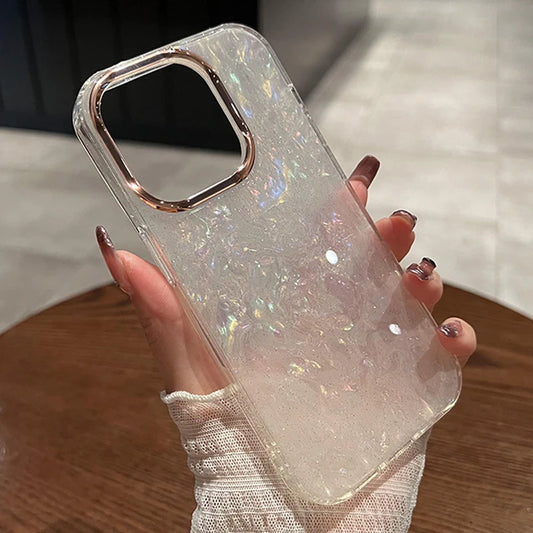 Rainbow Shell Glitter Laser Phone Case