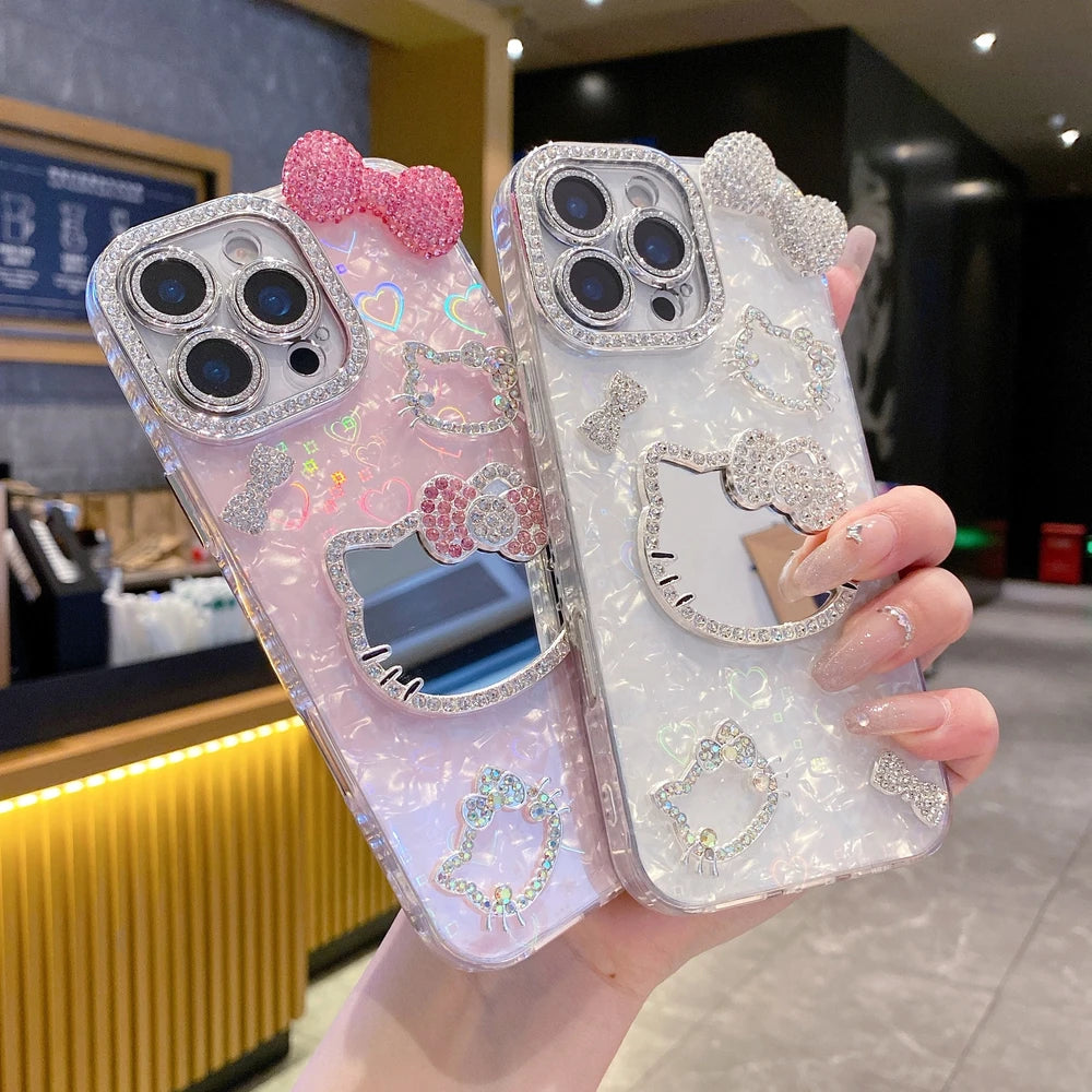 Hello Kitty Glitter Mirror Phone Case