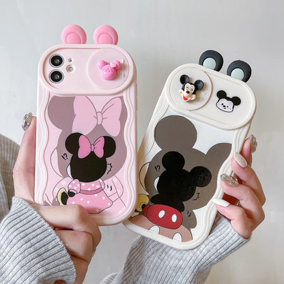 3D Cartoon Ears Sliding Camera Phone Case