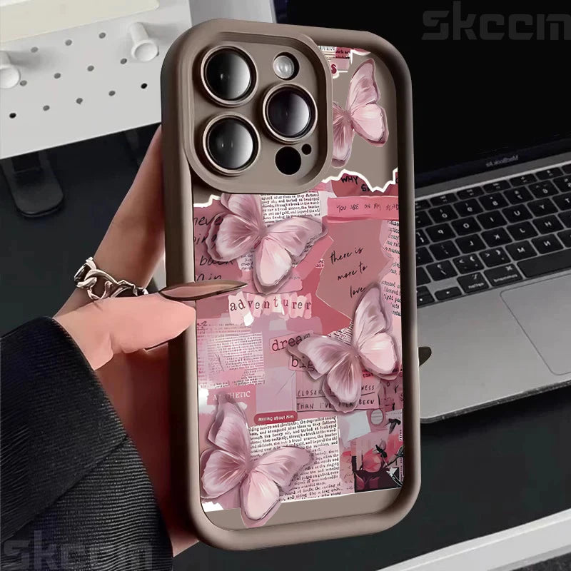 Pink Butterfly Phone Case