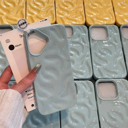 3D Wrinkled Texture Silicone Phone Case