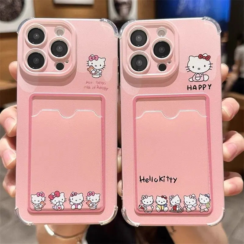 Hello Kitty Card Holder Clear Phone Case