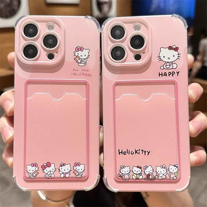 Hello Kitty Card Holder Clear Phone Case