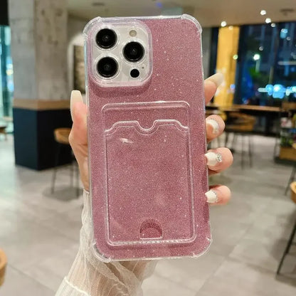 Glitter Card Holder Wallet Phone Case