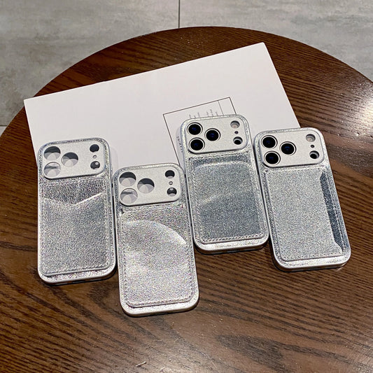 Litchi Leather Card Holder Phone Case